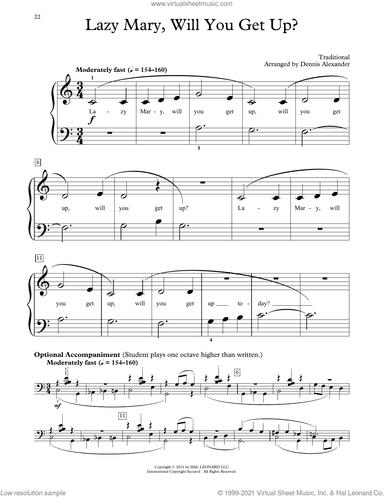 Lazy Mary, Will You Get Up? (arr. Dennis Alexander)