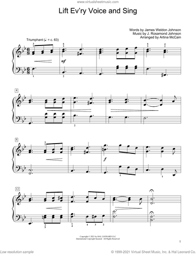 Lift Ev'ry Voice And Sing (arr. Artina McCain)