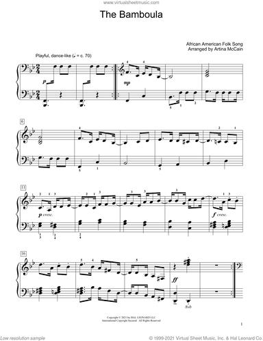 The Bamboula (arr. Artina McCain)