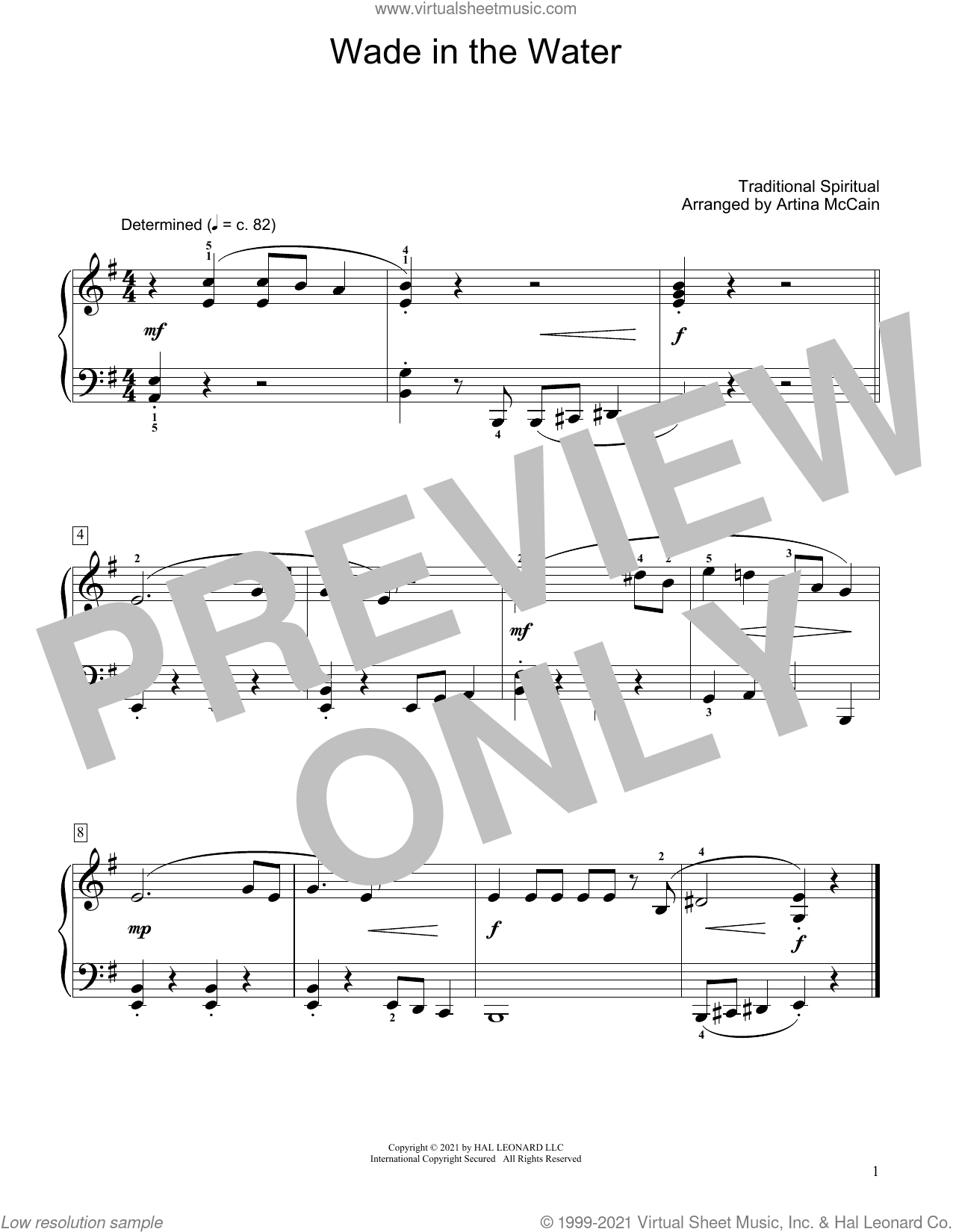Wade In The Water (arr. Artina McCain)