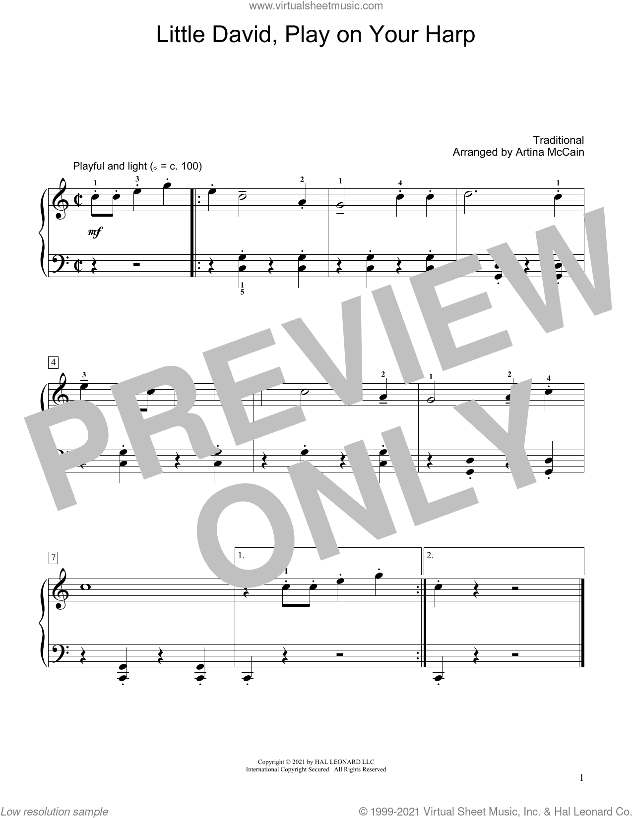 Little David, Play On Your Harp (arr. Artina McCain)