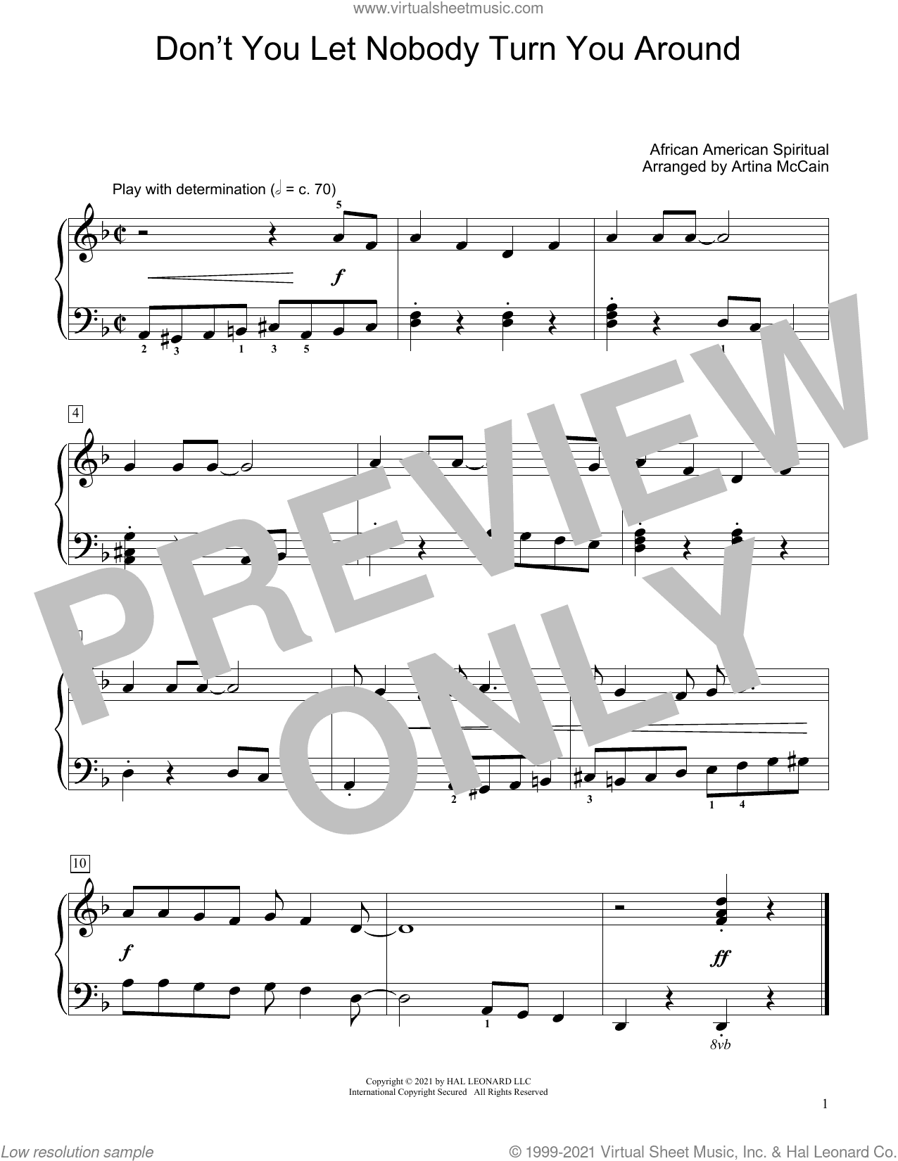 Don't You Let Nobody Turn You Around (arr. Artina McCain)