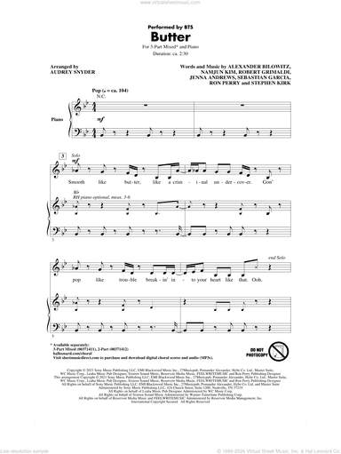 Butter (arr. Audrey Snyder)