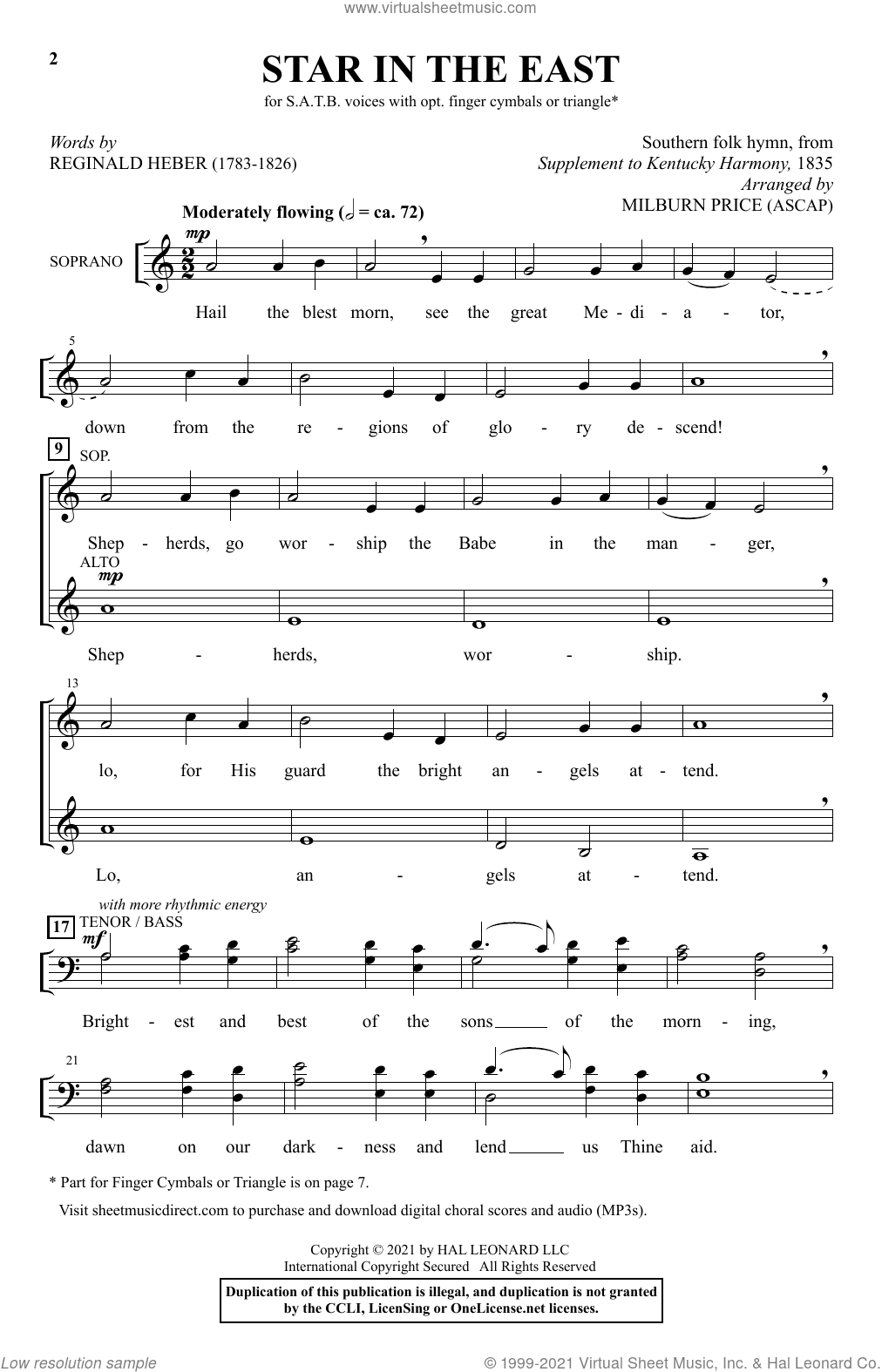 Star In The East (arr. Milburn Price)