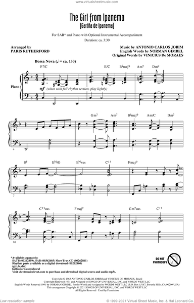 The Girl from Ipanema (GarA'ta de Ipanema) (arr. Paris Rutherford)