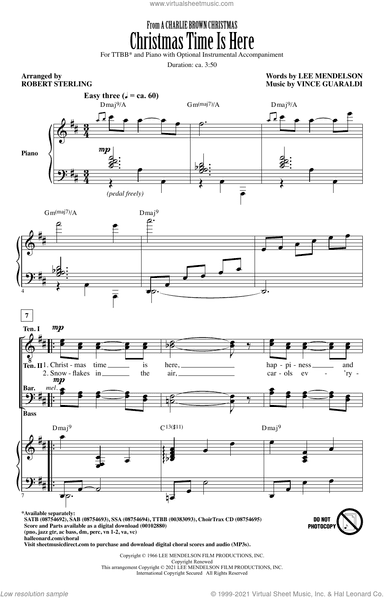 Christmas Time Is Here (arr. Robert Sterling)