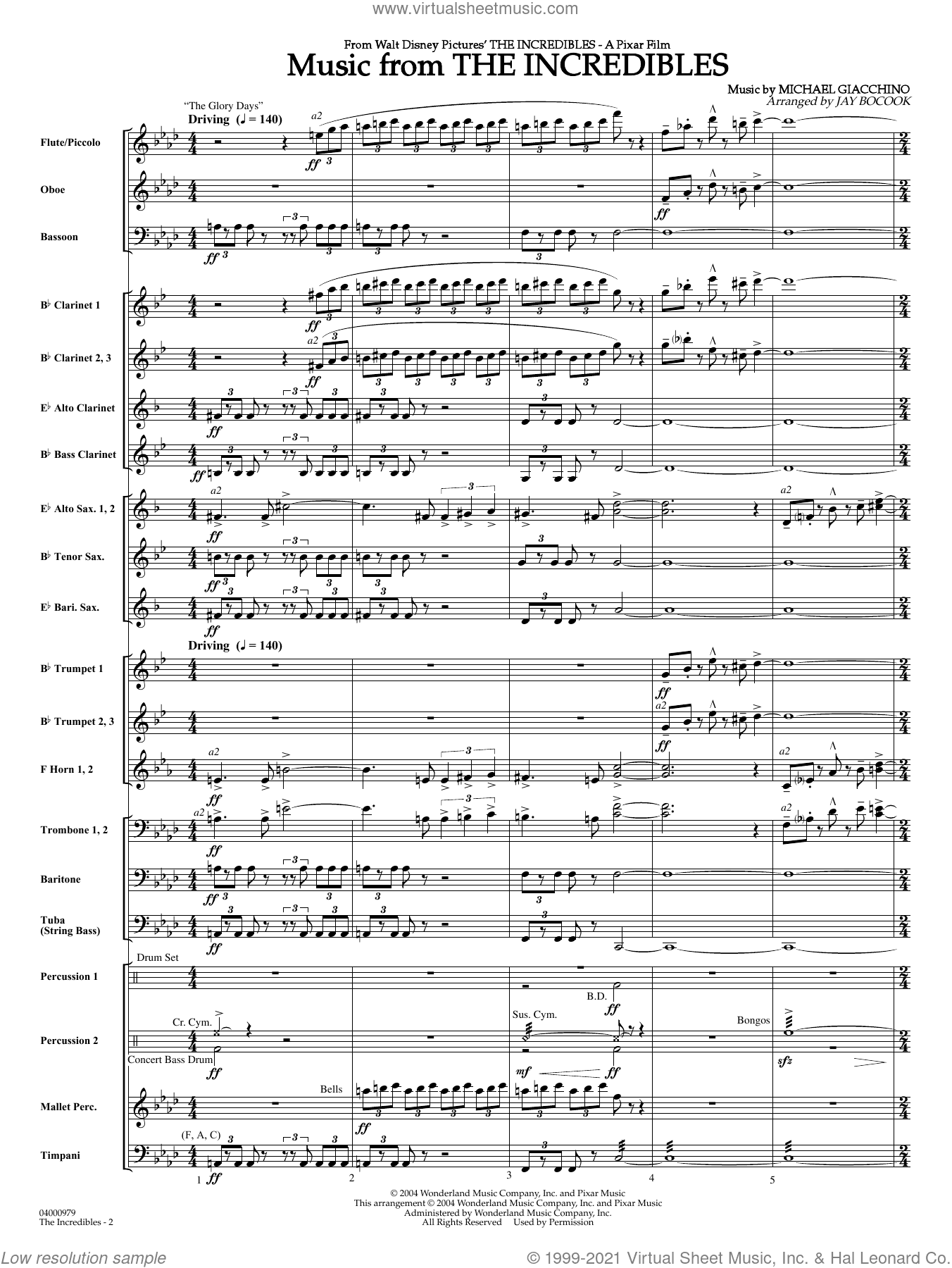 Music from The Incredibles (arr. Jay Bocook)