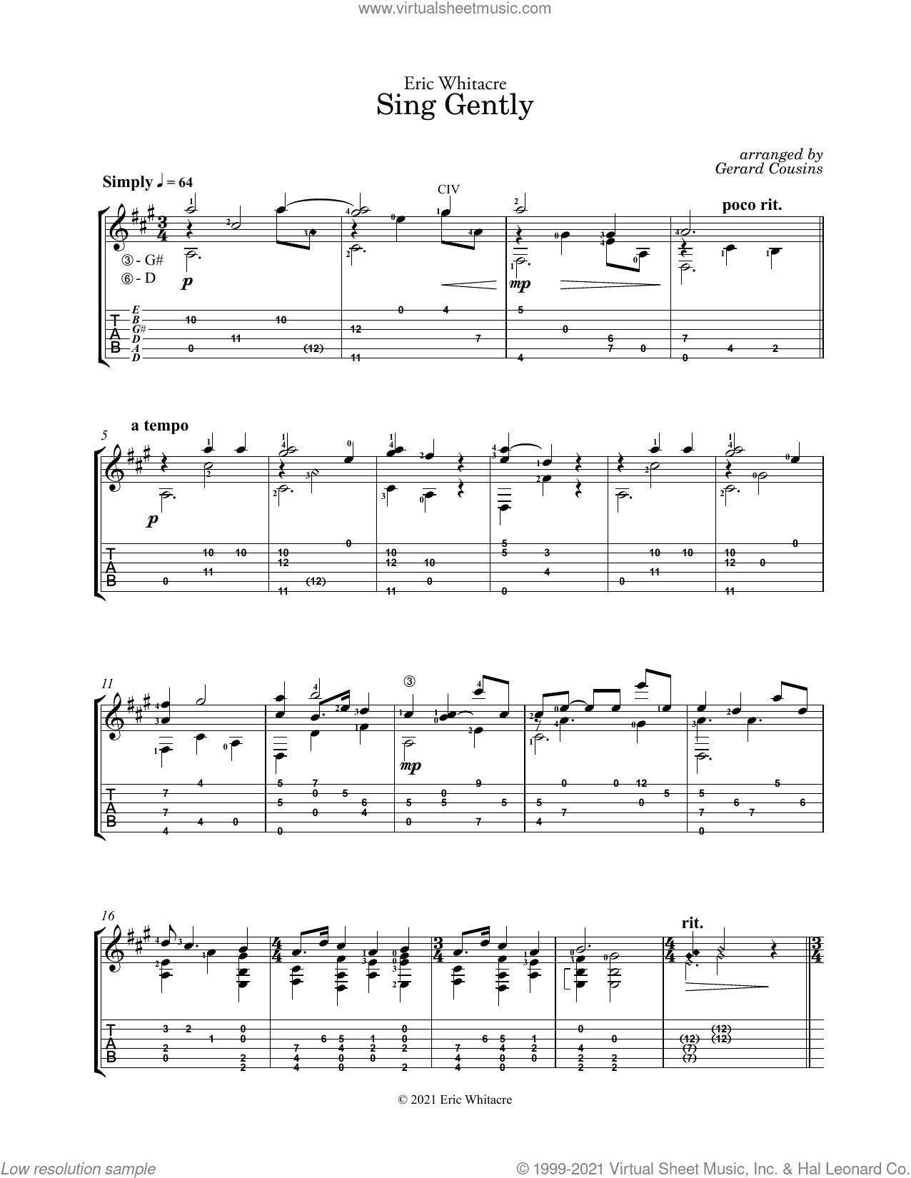Sing Gently (arr. Gerard Cousins)