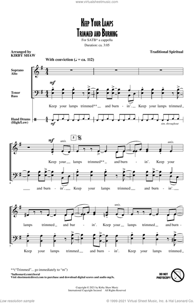 Keep Your Lamps Trimmed And Burning (arr. Kirby Shaw)
