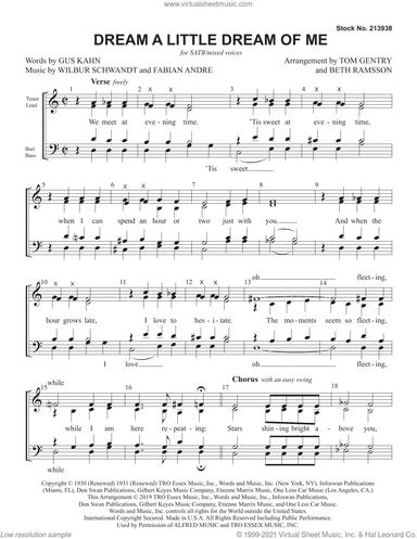 Dream a Little Dream of Me (arr. Tom Gentry and Beth Ramsson)