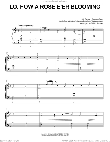 Lo, How A Rose E'er Blooming (arr. Phillip Keveren)