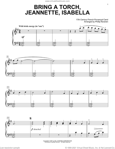 Bring A Torch, Jeannette, Isabella (arr. Phillip Keveren)