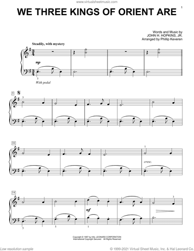 We Three Kings Of Orient Are (arr. Phillip Keveren)