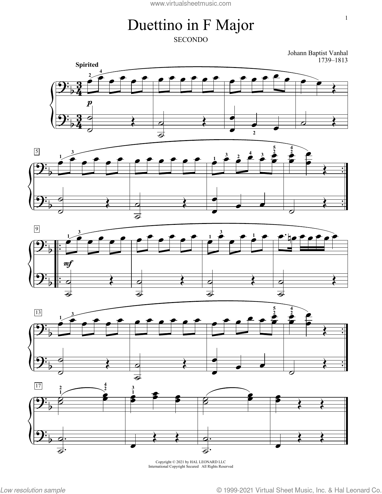 Duettino In F Major