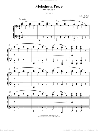 Melodious Piece, Op. 149, No. 4