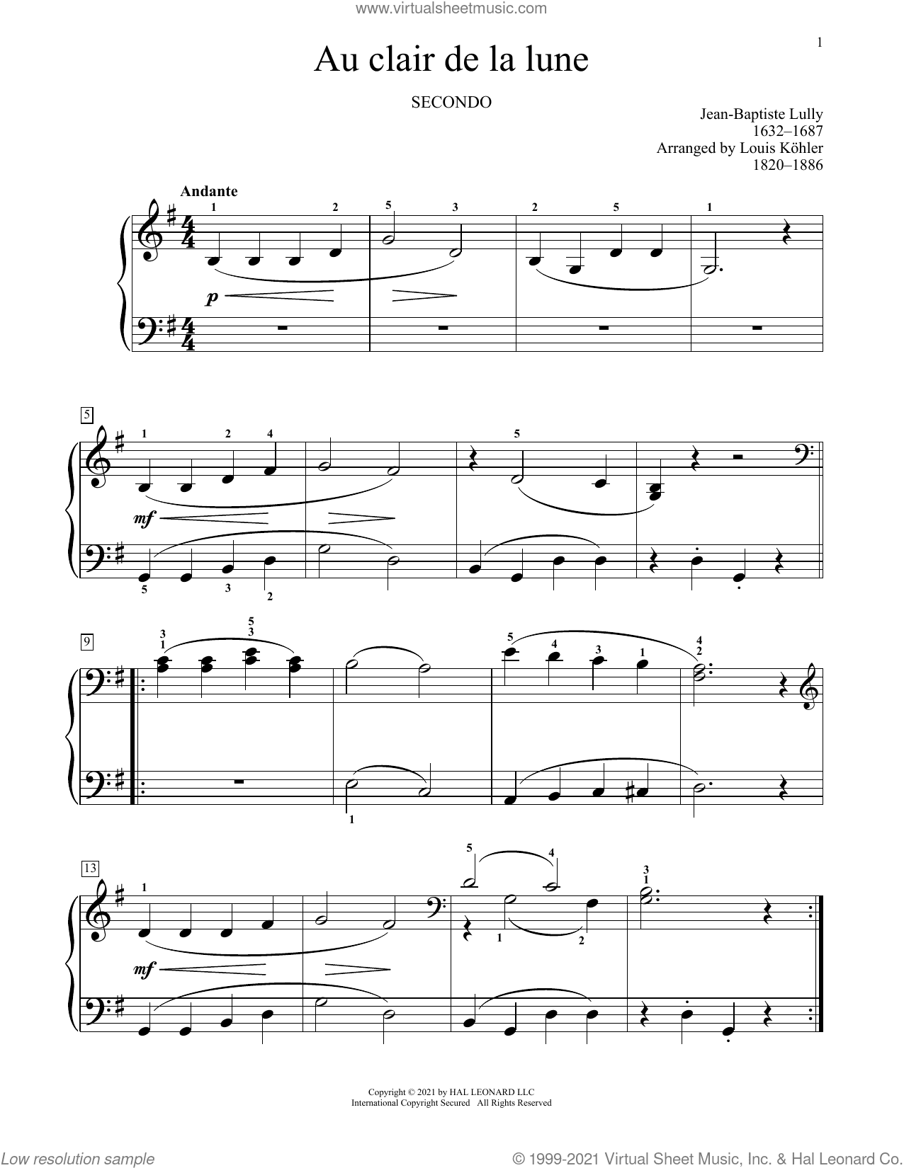 Au Clair De La Lune