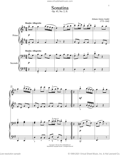 Sonatina, Op. 45, No. 2 (II. Rondo)