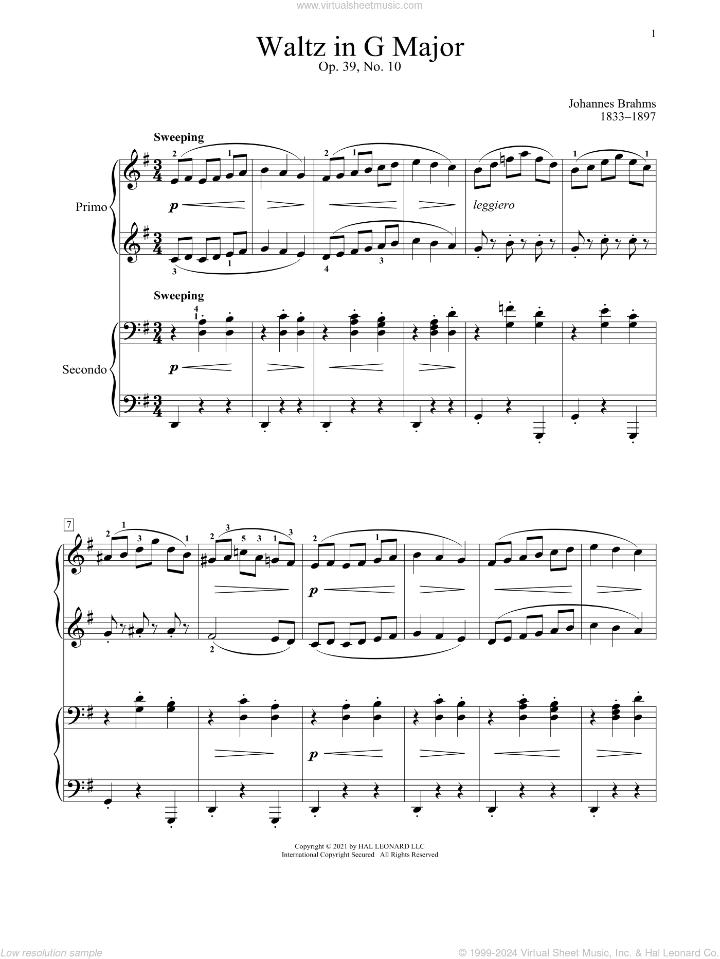 Waltz In G Major, Op. 39, No. 10