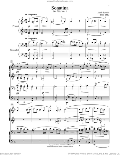 Sonatina, Op. 209, No. 1, II. Larghetto