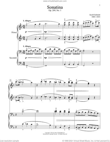 Sonatina, Op. 209, No. 1, I. Allegro