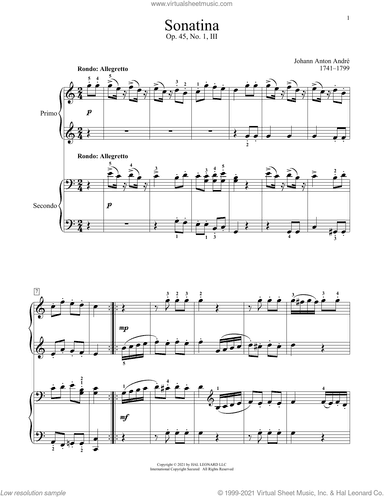 Sonatina, Op. 45, No. 1, III. Rondo
