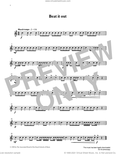 Beat it out from Graded Music for Snare Drum, Book I