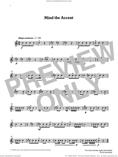 Mind the Accent from Graded Music for Snare Drum, Book I