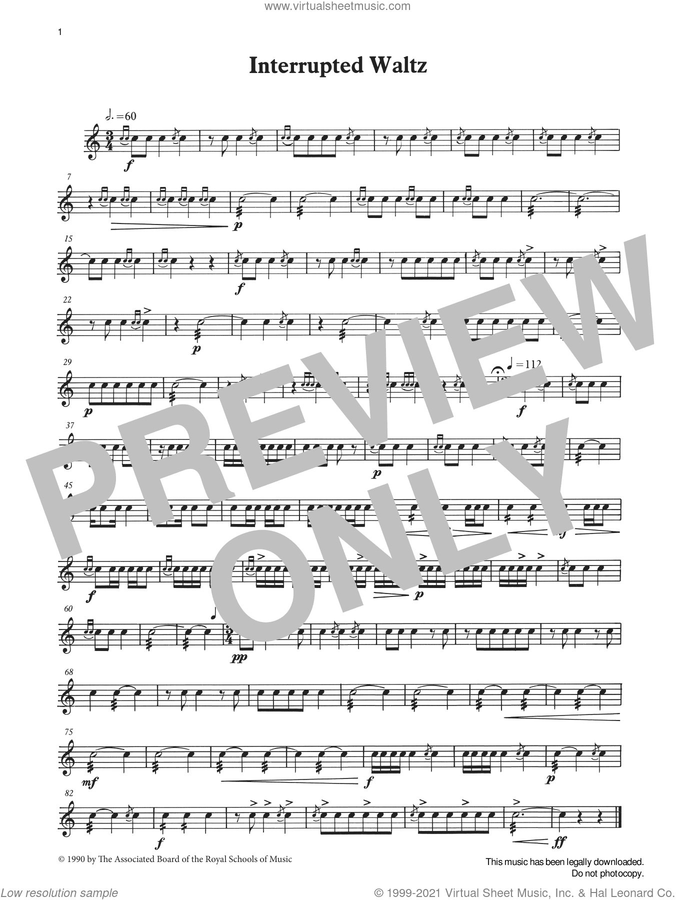 Interrupted Waltz from Graded Music for Snare Drum, Book II