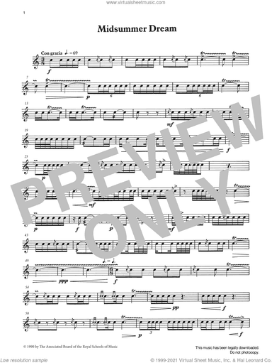 Midsummer Dream from Graded Music for Snare Drum, Book III