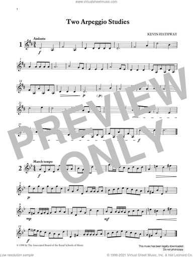 Two Arpeggio Studies from Graded Music for Tuned Percussion, Book I
