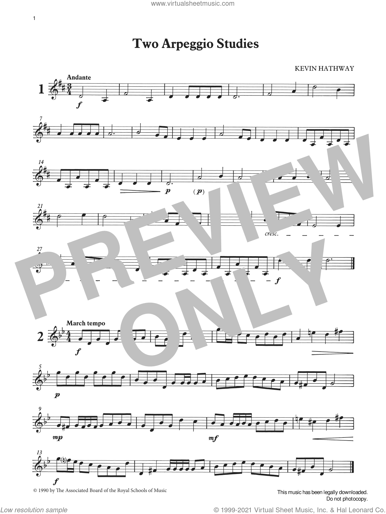 Two Arpeggio Studies from Graded Music for Tuned Percussion, Book I