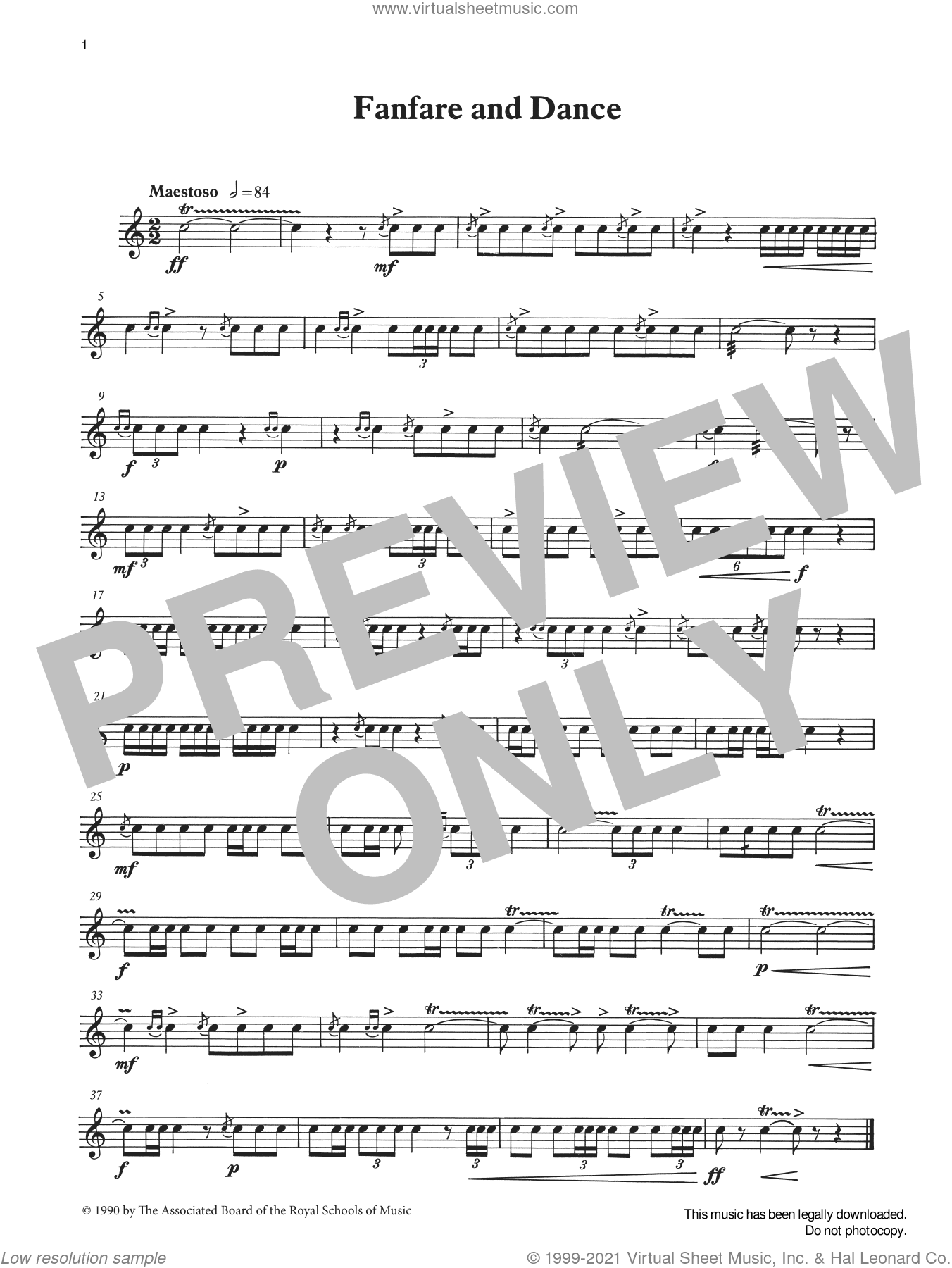 Fanfare and Dance from Graded Music for Snare Drum, Book III
