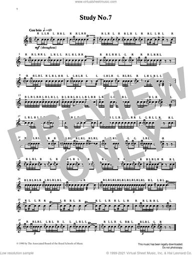Study No.7 from Graded Music for Snare Drum, Book IV