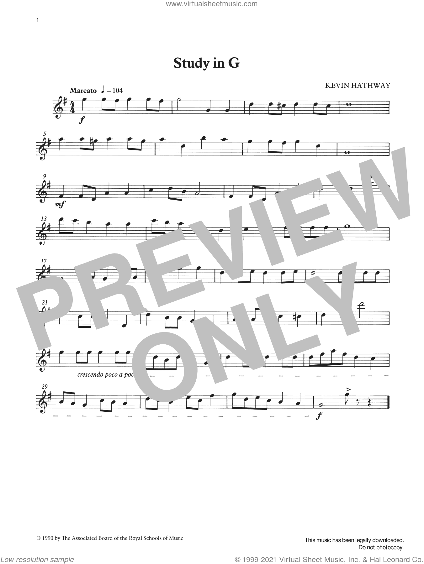 Study in G from Graded Music for Tuned Percussion, Book I