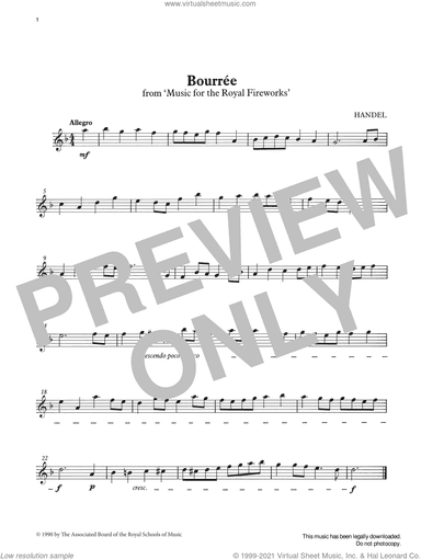 Bourre&#769;e from Graded Music for Tuned Percussion, Book I