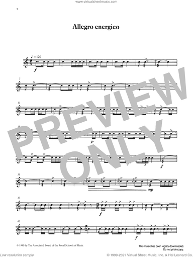 Allegro energico from Graded Music for Snare Drum, Book III