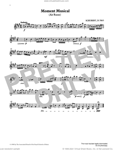 Moment Musical from Graded Music for Tuned Percussion, Book III