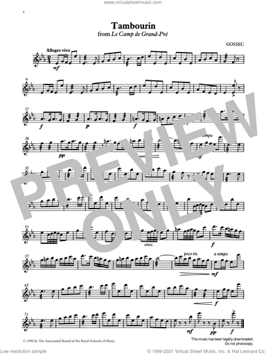 Tambourin from Graded Music for Tuned Percussion, Book III