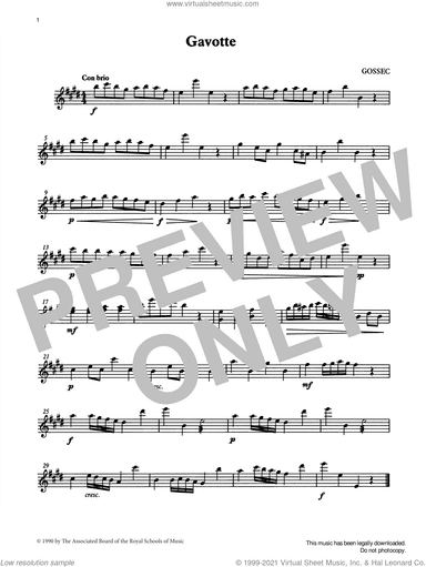 Gavotte from Graded Music for Tuned Percussion, Book II