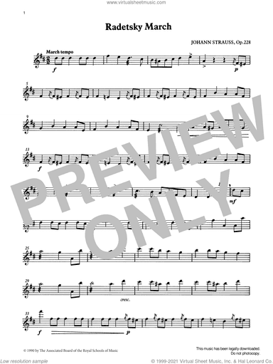 Radetsky March from Graded Music for Tuned Percussion, Book III
