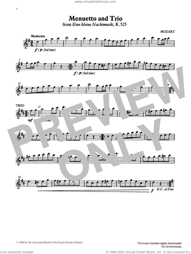Menuetto and Trio (score and part) from Graded Music for Tuned Percussion, Book II