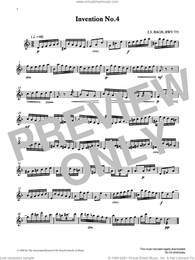 Invention No.4 from Graded Music for Tuned Percussion, Book III