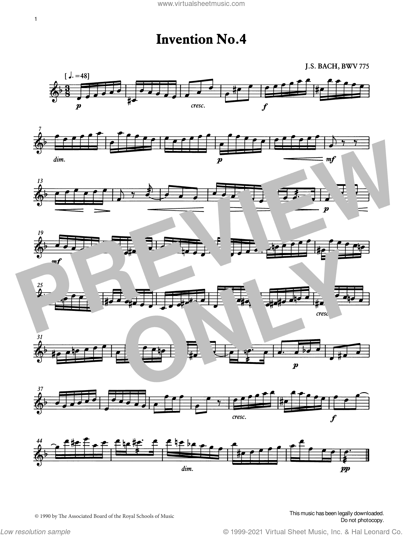 Invention No.4 from Graded Music for Tuned Percussion, Book III