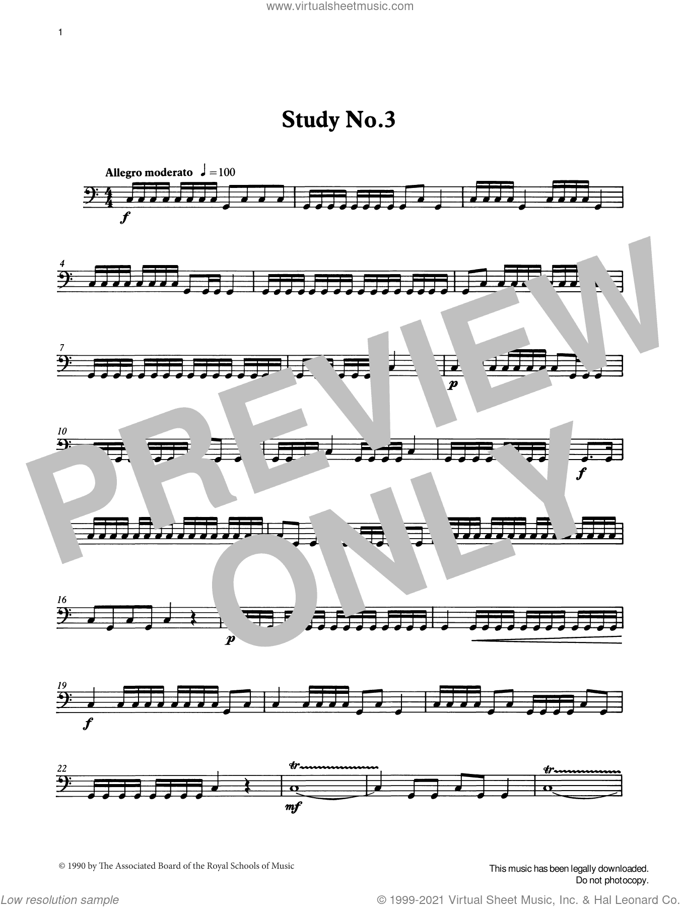 Study No.3 from Graded Music for Timpani, Book II