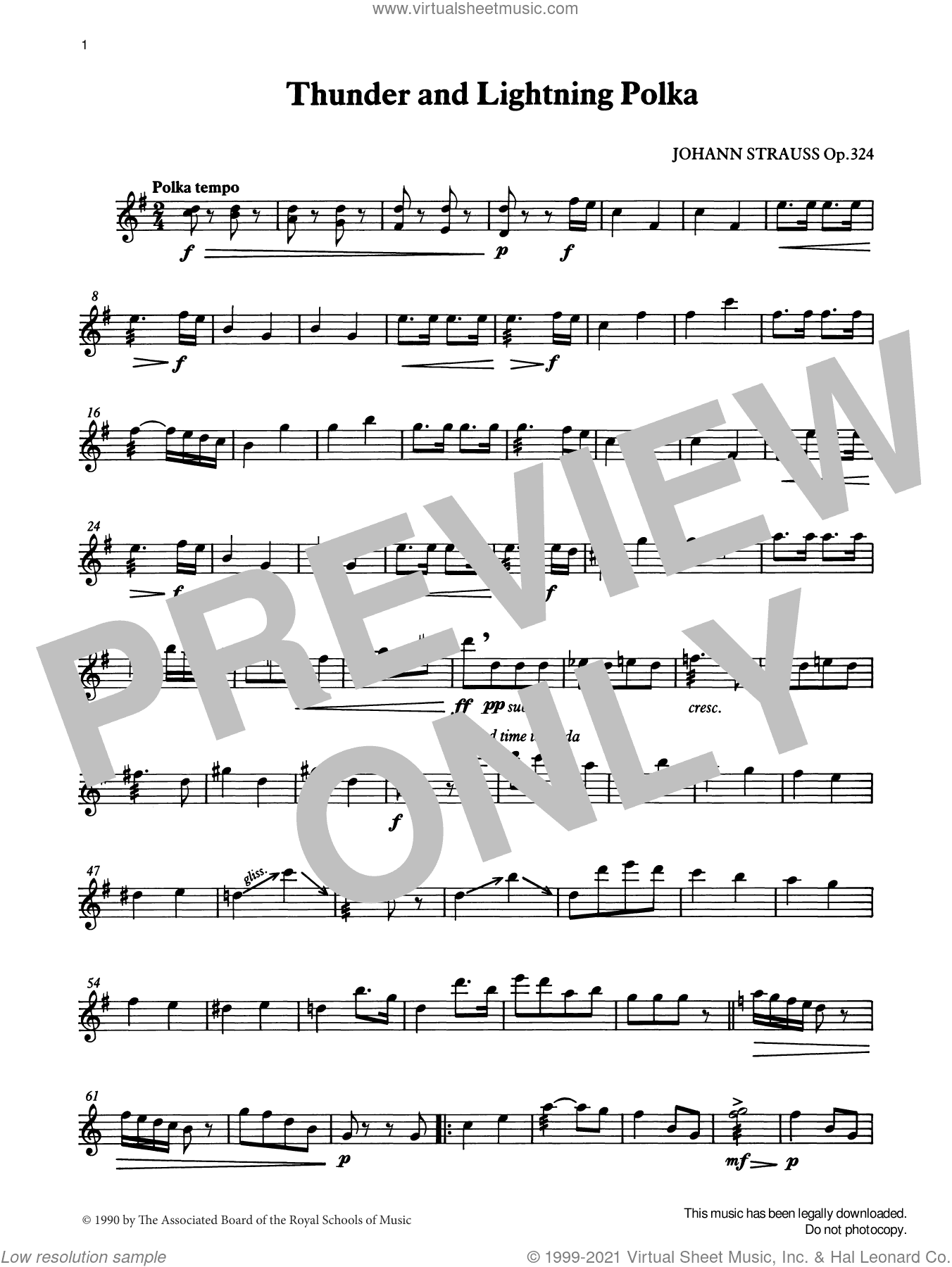 Thunder and Lightning Polka from Graded Music for Tuned Percussion, Book IV