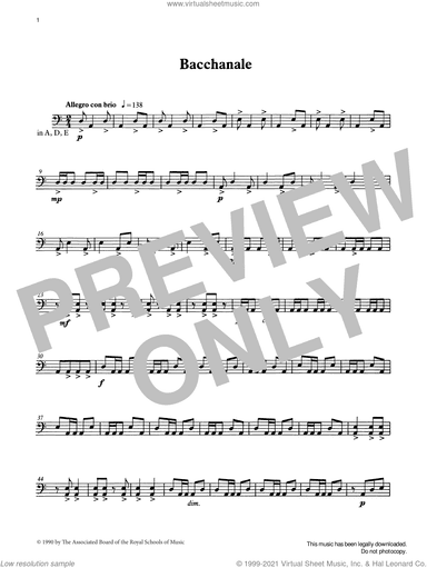 Bacchanale from Graded Music for Timpani, Book IV