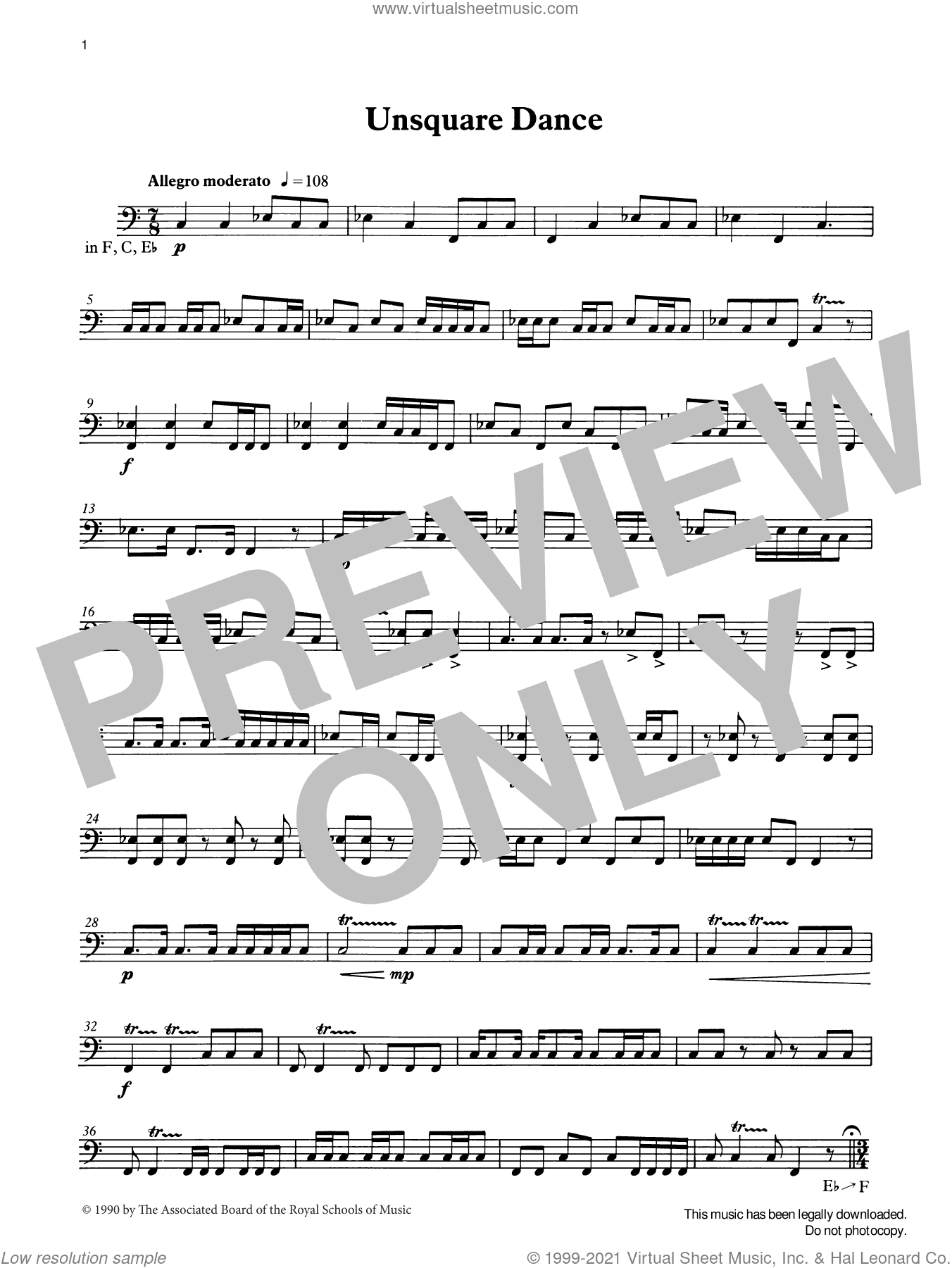Unsquare Dance from Graded Music for Timpani, Book III
