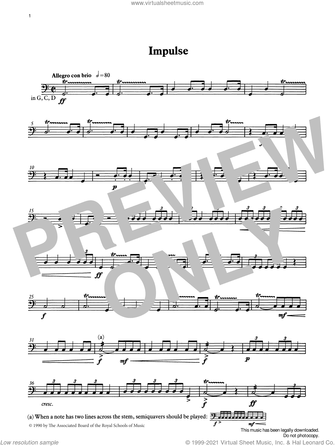 Impulse from Graded Music for Timpani, Book IV