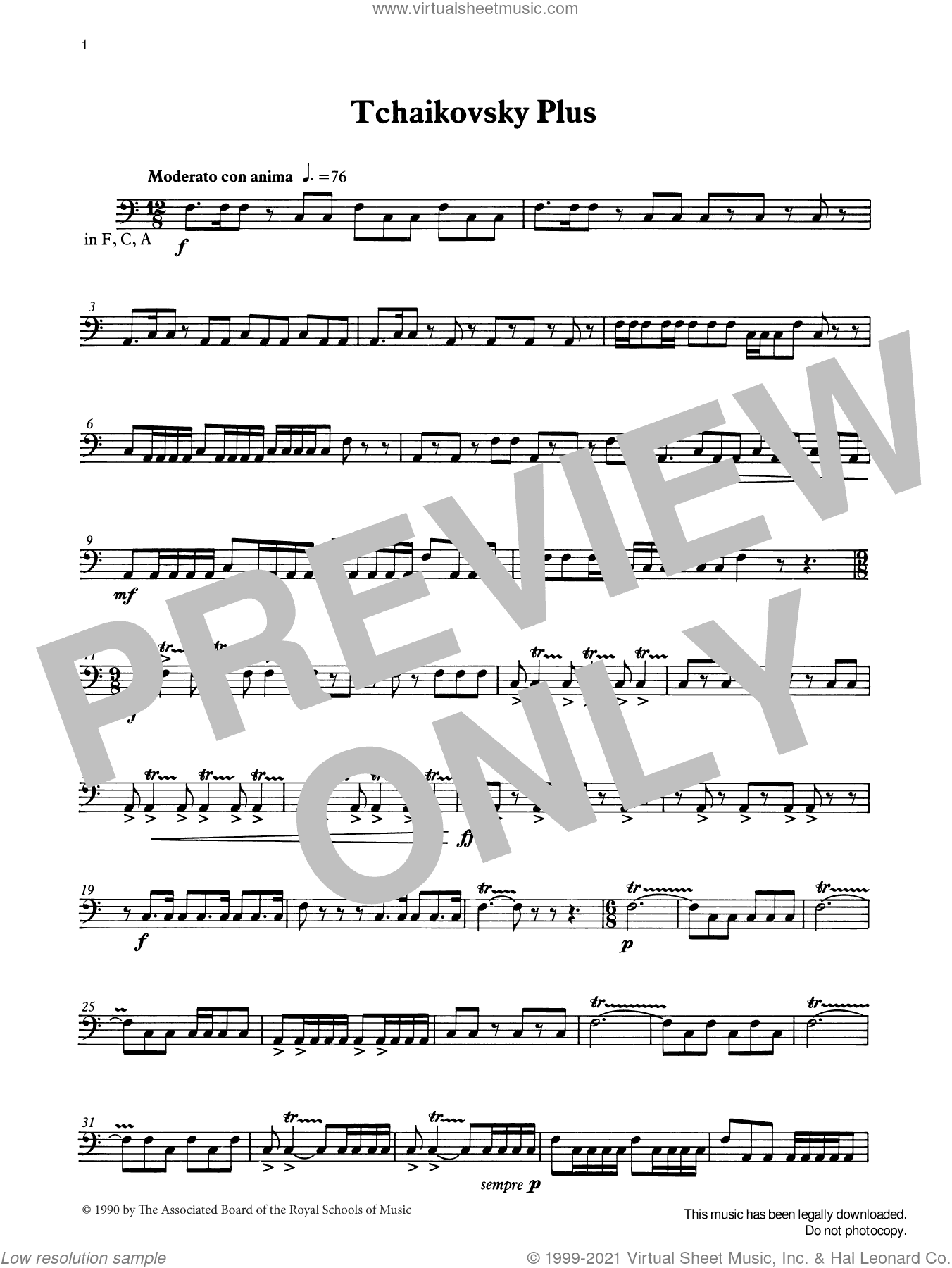 Tchaikovsky Plus from Graded Music for Timpani, Book IV