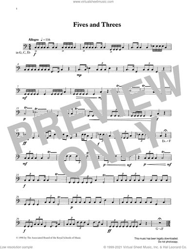 Fives and Threes from Graded Music for Timpani, Book III